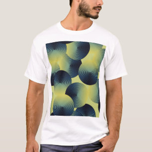 optische Täuschung, lineare Kreise, nahtloses Must T-Shirt