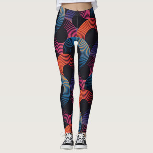 optische Täuschung: Linearringe aus Metall. Leggings