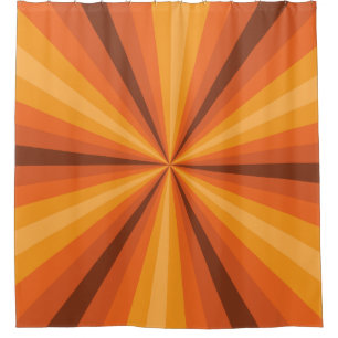 Optische Täuschung Orange Duschvorhang