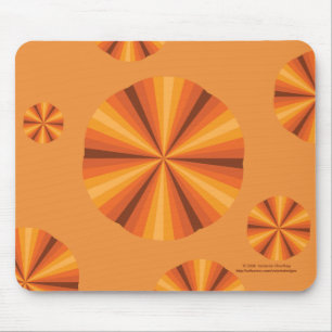 Optische Täuschung Orange Mauspad