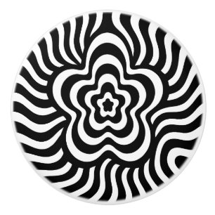 Optische Täuschung psychedelische Blume Keramikknauf