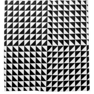 optische Täuschung schwarz Duschvorhang