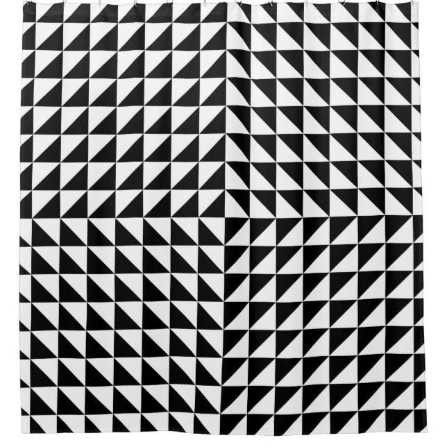 optische Täuschung schwarz Duschvorhang (Vorderseite)