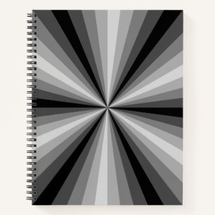 Optische Täuschung Schwarzes Spiralnotizbuch Notizbuch