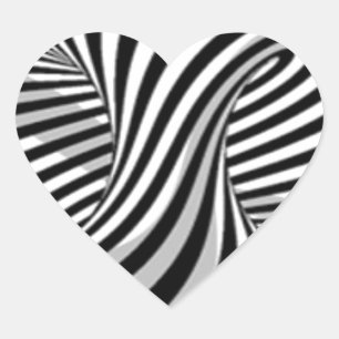 optische Tricks Herz-Aufkleber