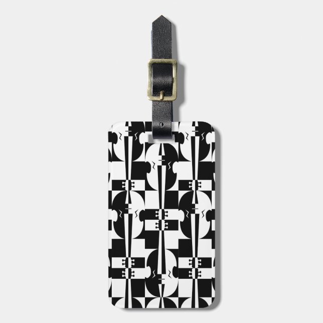 Optische Violinen-Illusion Gepäckanhänger (Vorderseite vertikal)