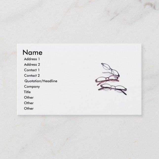 Optische Visitenkarte (Vorderseite)