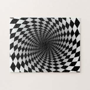 Optische Vortex-Illusion in Schwarzweiß