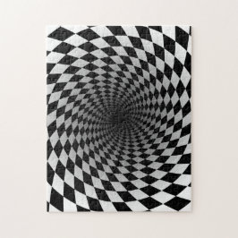 Optische Vortex-Illusion in Schwarzweiß