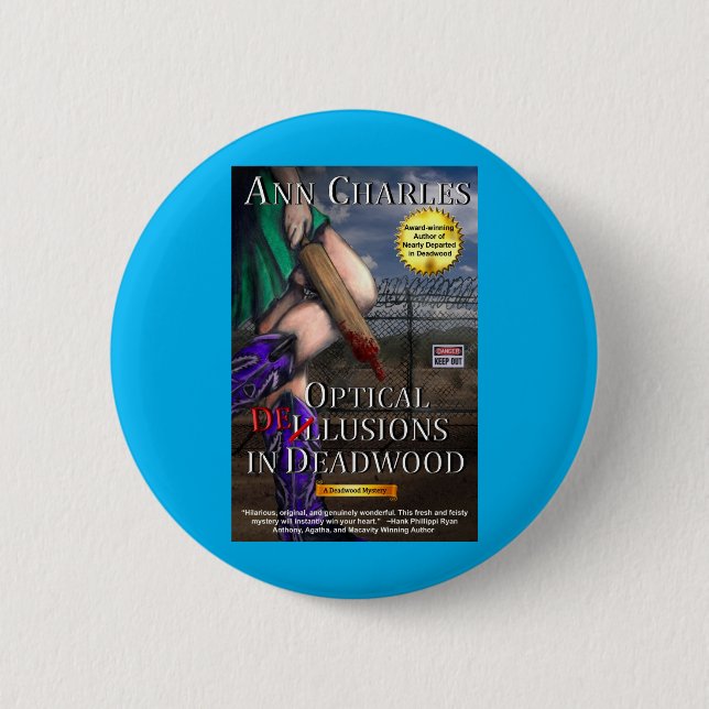 Optische Wahnvorstellungen im Pinback-Knopf Button (Vorderseite)
