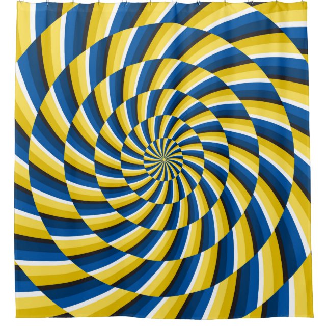 Optischer Bewegungs-Illusion Vintager Hintergrund. Duschvorhang (Vorderseite)