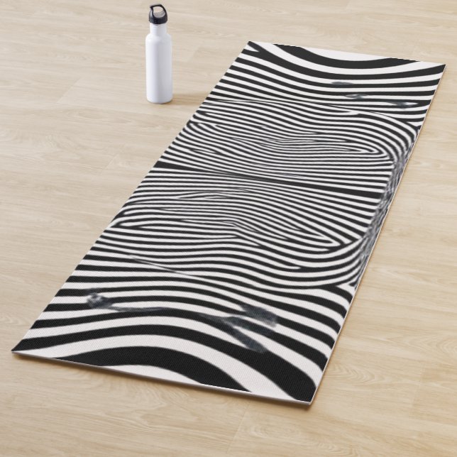 Optischer Illusionstunnel - Hypnotisches Schwarz u Yogamatte (Beispiel)