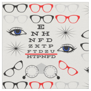 Optisches Augendiagramm Doctor Optician Muster Stoff