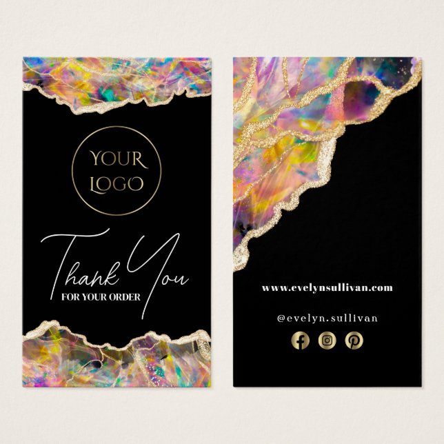 Optisches Design auf schwarzer Beilage (Vorne & Hinten)