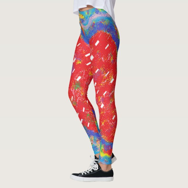 Optisches Design mit gefärbte Krawatte-Top Leggings (Links)