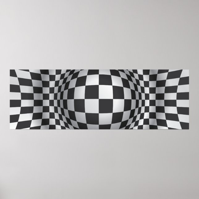 Optisches Illustrationsdruck/Plakat für Schwarz-we Poster (Vorne)