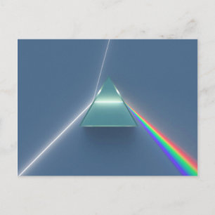 Optisches Prismenaufbrechen und Reflektieren von L Postkarte