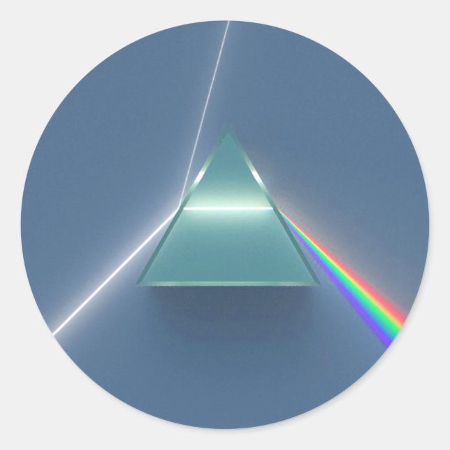 Optisches Prismenaufbrechen und Reflektieren von L Runder Aufkleber (Vorderseite)