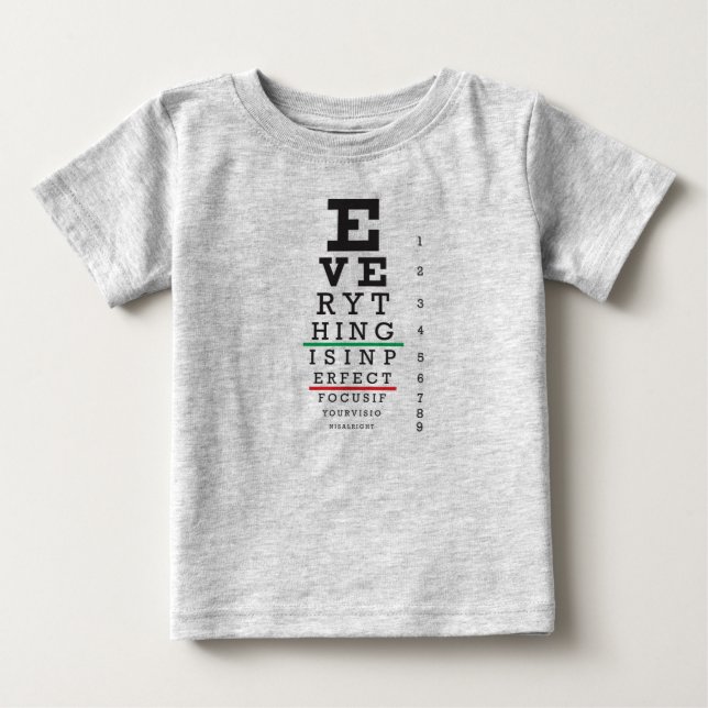 Optometrie-Augen-Diagramm-Illustration Baby T-shirt (Vorderseite)