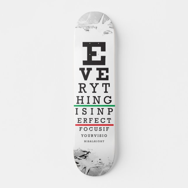 Optometrie-Augen-Diagramm-Illustration Skateboard (Vorne)