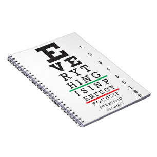 Optometrie-Augen-Diagramm Notizblock