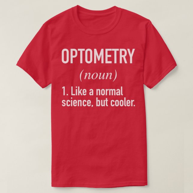Optometrie - Definition der Sonne T-Shirt (Design vorne)