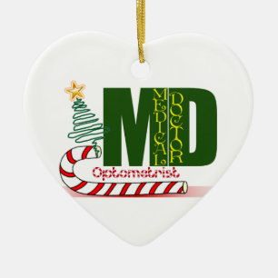 OPTOMETRIE MERRY CHRISTMAS EYE DOCTOR KERAMIK ORNAMENT