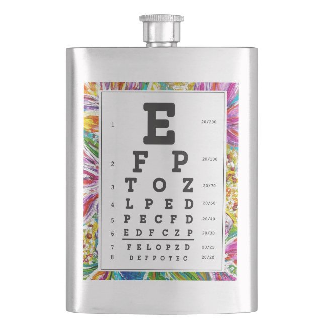 Optometrie, Ophthalmologie "Augendiagramm" Flachmann (Vorderseite)