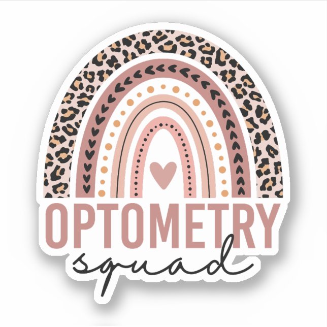 Optometrie-Quadrat, Optometrie-Assistent, Augenarz Aufkleber (Vorderseite)