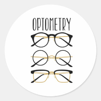 Optometrie Runder Aufkleber