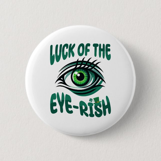 Optometrie St. Patricks Tag Optometriker Augenopti Button (Vorderseite)