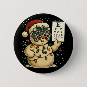 Optometrie Weihnachten Augenarzt Lustiger Optiker Button