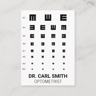 Optometriker   Arzt   Augenprüfdiagramm Terminkarte
