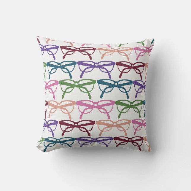 Optometriker-Augen-Glas-Muster-Druck Kissen (Vorderseite)