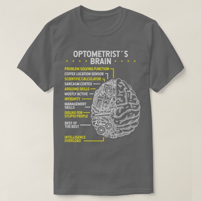 Optometriker Brille Sonnenbrille Optometrie T-Shirt (Design vorne)