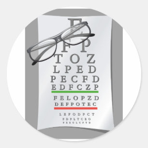 Optometriker-Diagramm-Aufkleber Runder Aufkleber