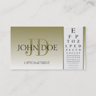 Optometriker-Diagramm-Augenarzt-Gold verblassen Visitenkarte
