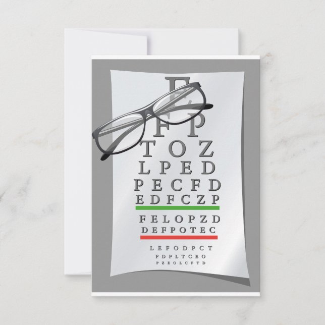 Optometriker-Diagramm-Einladungen Einladung (Vorderseite)