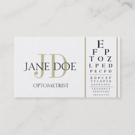 Optometriker-Diagramm golden Visitenkarte