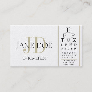 Optometriker-Diagramm golden Visitenkarte