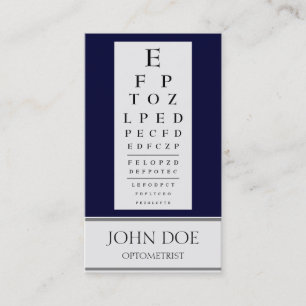 Optometriker-Diagramm Stripes Marine Visitenkarte