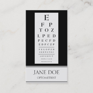 Optometriker-Diagramm Stripes Schwarzes Visitenkarte
