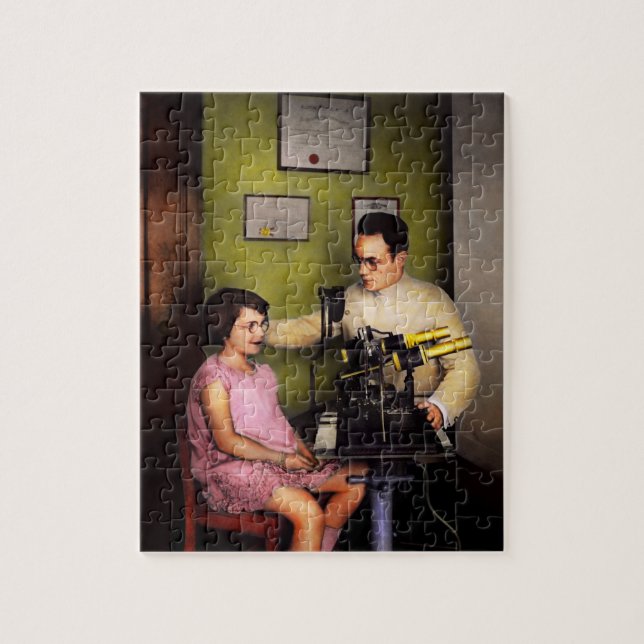 Optometriker - die Augenuntersuchung 1929 (Vertikal)