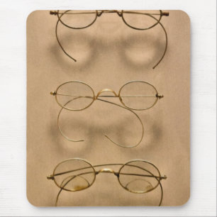 Optometriker - Einfache goldene Rahmen Mousepad