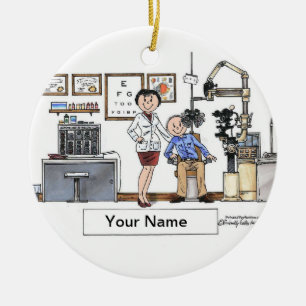 Optometriker - Frau Keramik Ornament