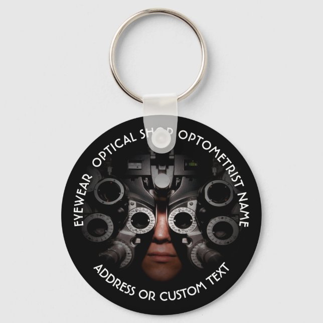 Optometriker Ophthalmologe Name Schlüsselanhänger (Vorderseite)