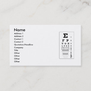 Optometriker-Visitenkarte Visitenkarte