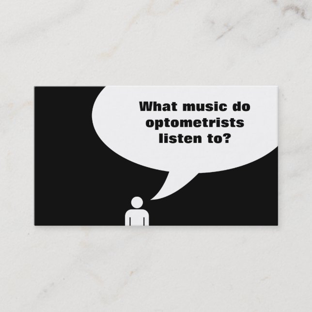 Optometrikerwitz/Musikwitz Visitenkarte (Vorderseite)
