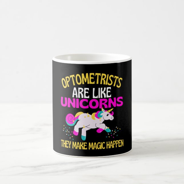 Optometrisches Einhorn, magische Einhornoptometrie Kaffeetasse (Mittel)