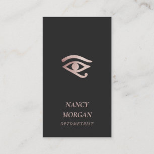 Optometrist Augenarzt Rose Gold Glitter Visitenkarte